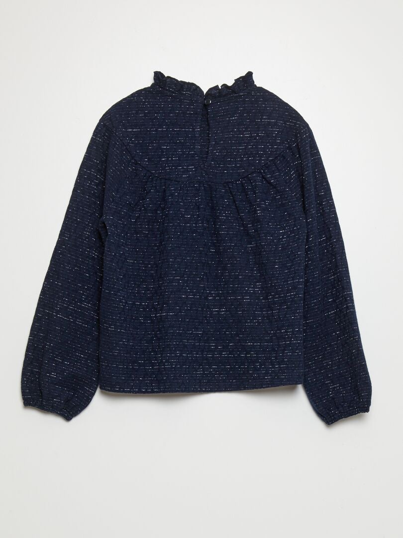 T-shirt met fru-fru - blauw