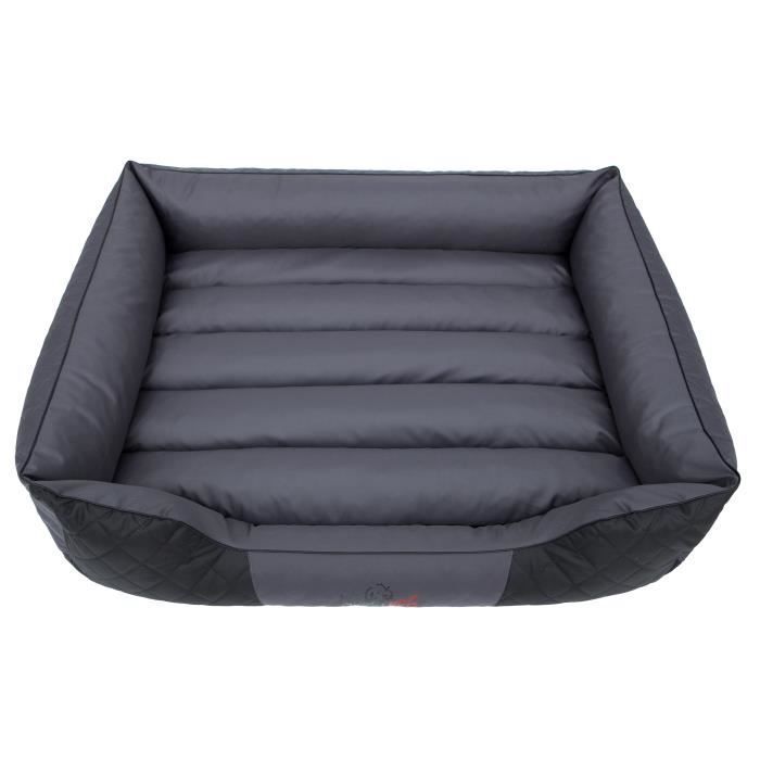 Cama para cães XL PREMIUM – cinza-preta