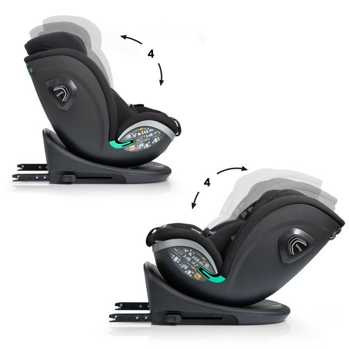 Seggiolino auto - BABYAUTO - XPERTA - Gruppo 0/1/2/3 - 40/150 cm - I-Size - Girevole - Reclinabile - Con riduttore - Antracite