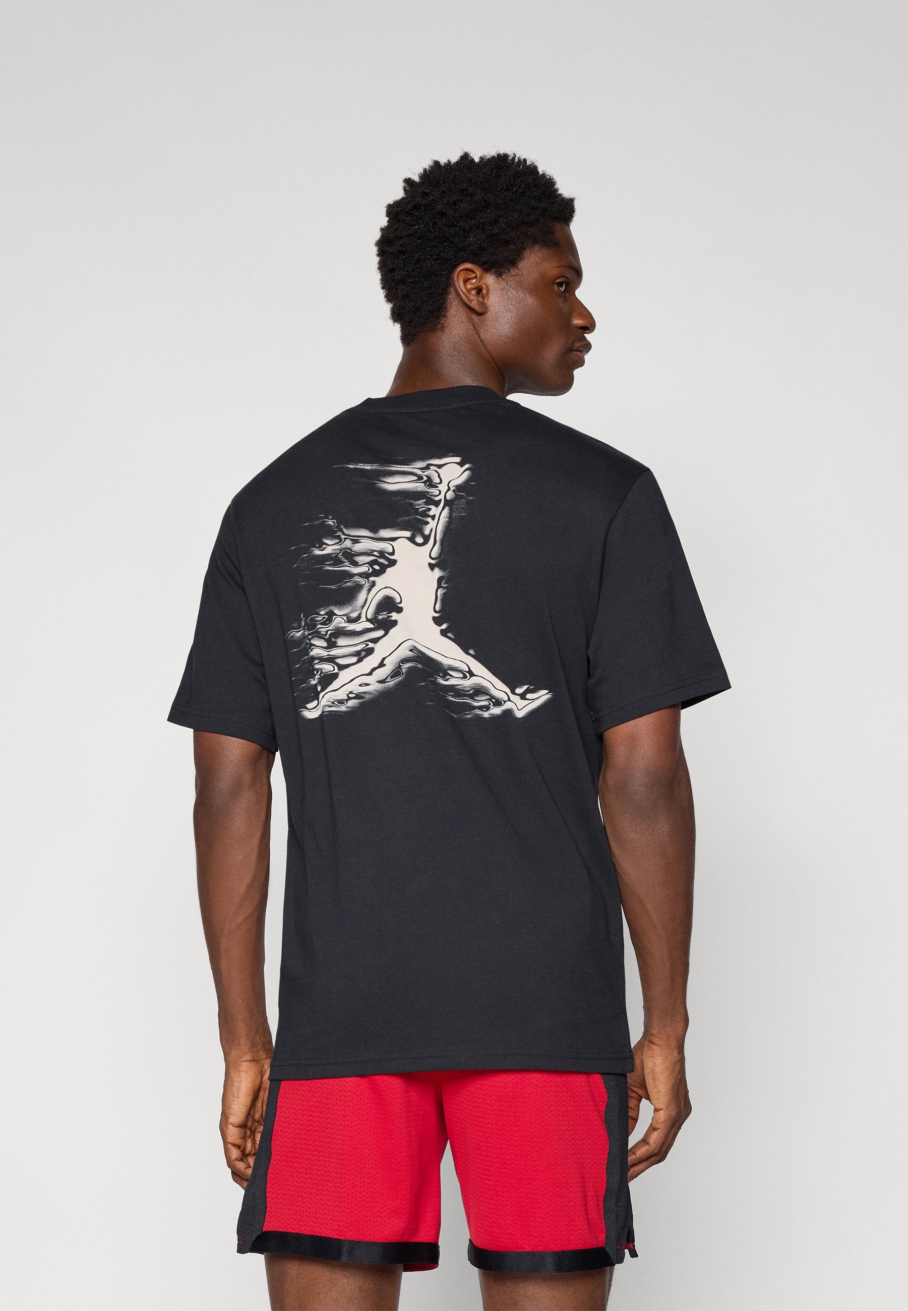 Jordan CREW - Sport-T-Shirt - schwarz/weiß