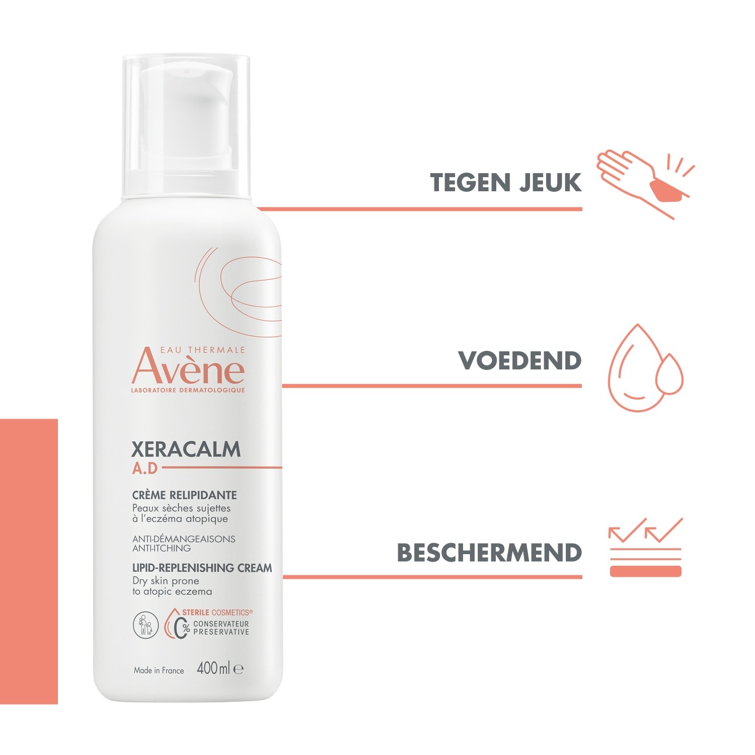 Avène XeraCalm AD lipidus papildantis kremas Gesichtscreme - 200 ml