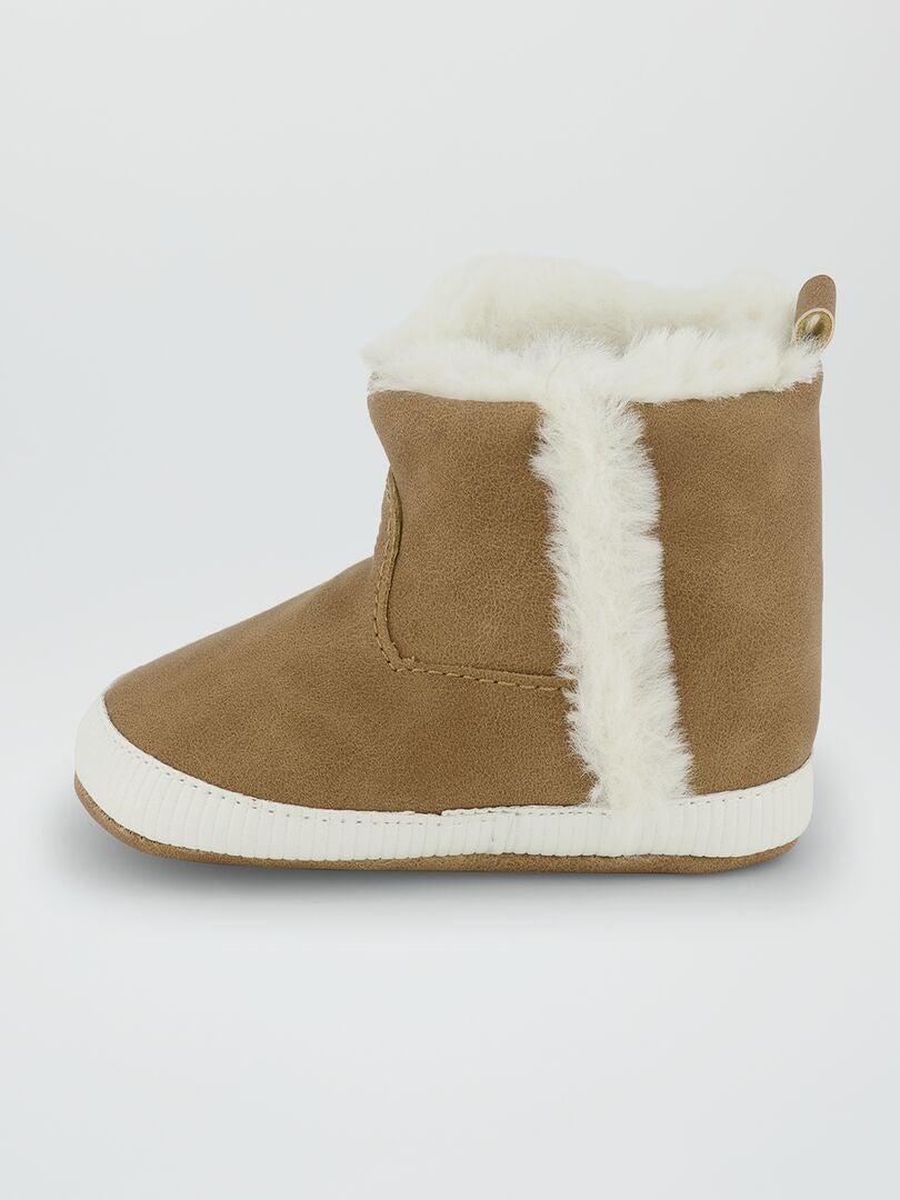 Gevoerde enkellaarsjes - BEIGE