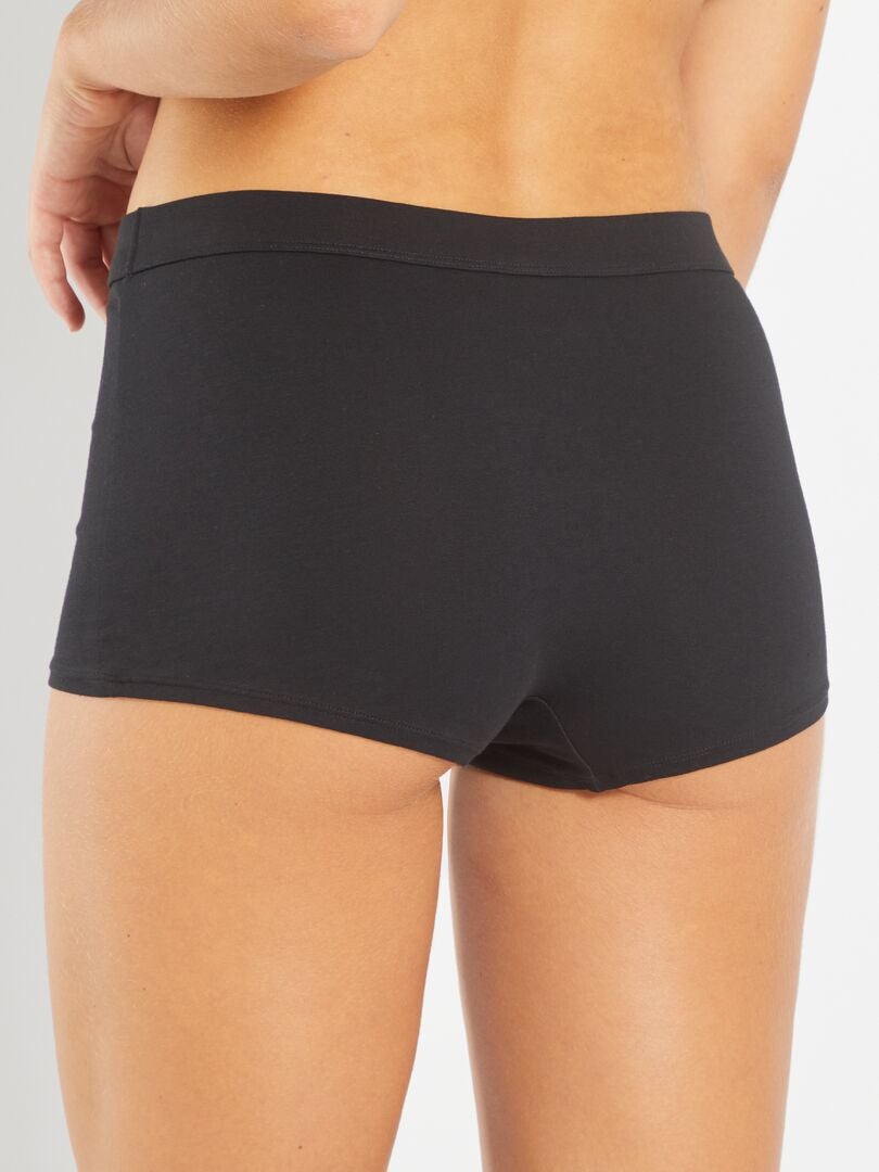 Conjunto de 2 bragas de algodón - negras