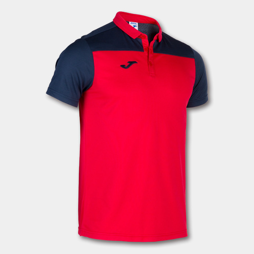 Joma Hobby II polo majica s kratkimi rokavi mornarsko rdeča