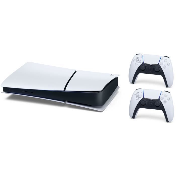 Paquete digital de PS5 (sin lector de discos): Consola PlayStation 5 (modelo Slim) + segundo mando DualSense blanco