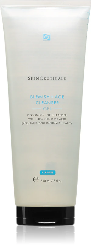 Skinceuticals Cleanse Blemish + Age Cleanser é um limpador esfoliante para peles problemáticas.