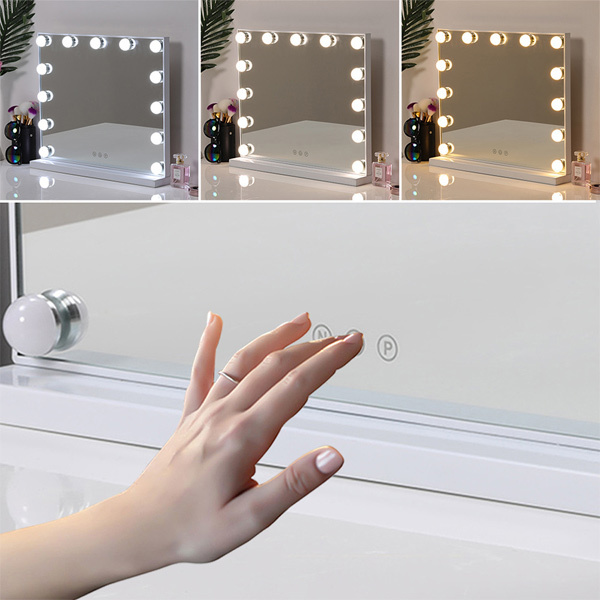 Livingandhome Schminkspiegel mit LED-Beleuchtung