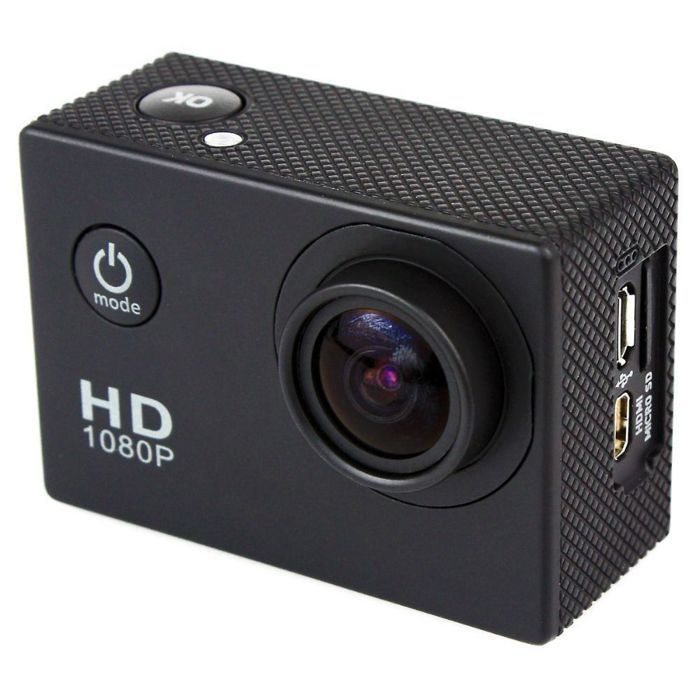 Caméra Sport Étanche 30M Caméra Action Grand Angle Photo Vidéo HD 1080P Noir 4Go YONIS