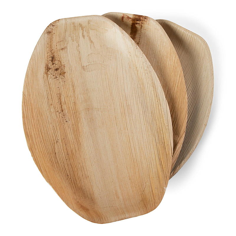 Nature serveringsfat 3-pack 38x26 cm, palmblad