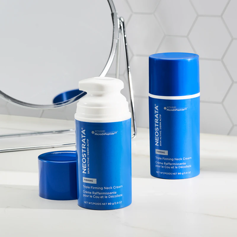 NeoStrata Skin Active Triple Firming Neck Cream, creme firmador para o pescoço e colo com vitamina E.