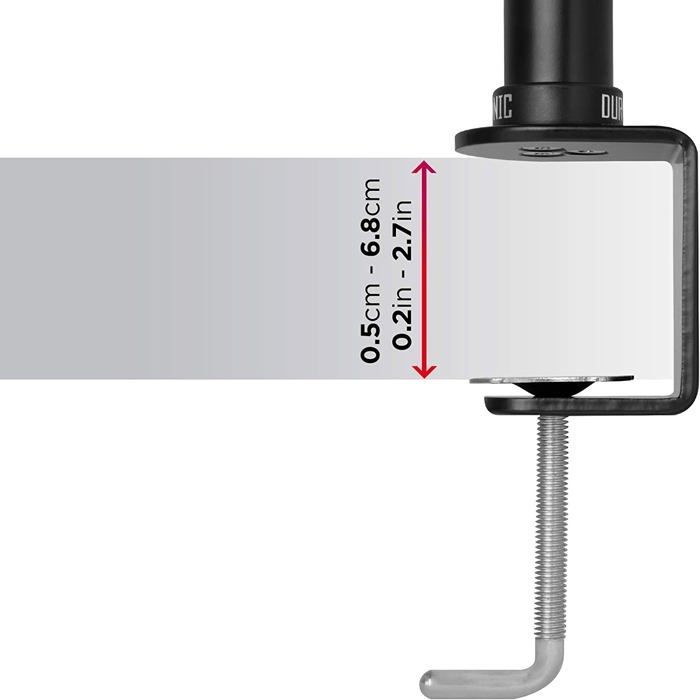 Supporto per doppio monitor Duronic DM15V2 | Supporto ergonomico e articolato per doppio schermo PC da scrivania | VESA 75-100 |