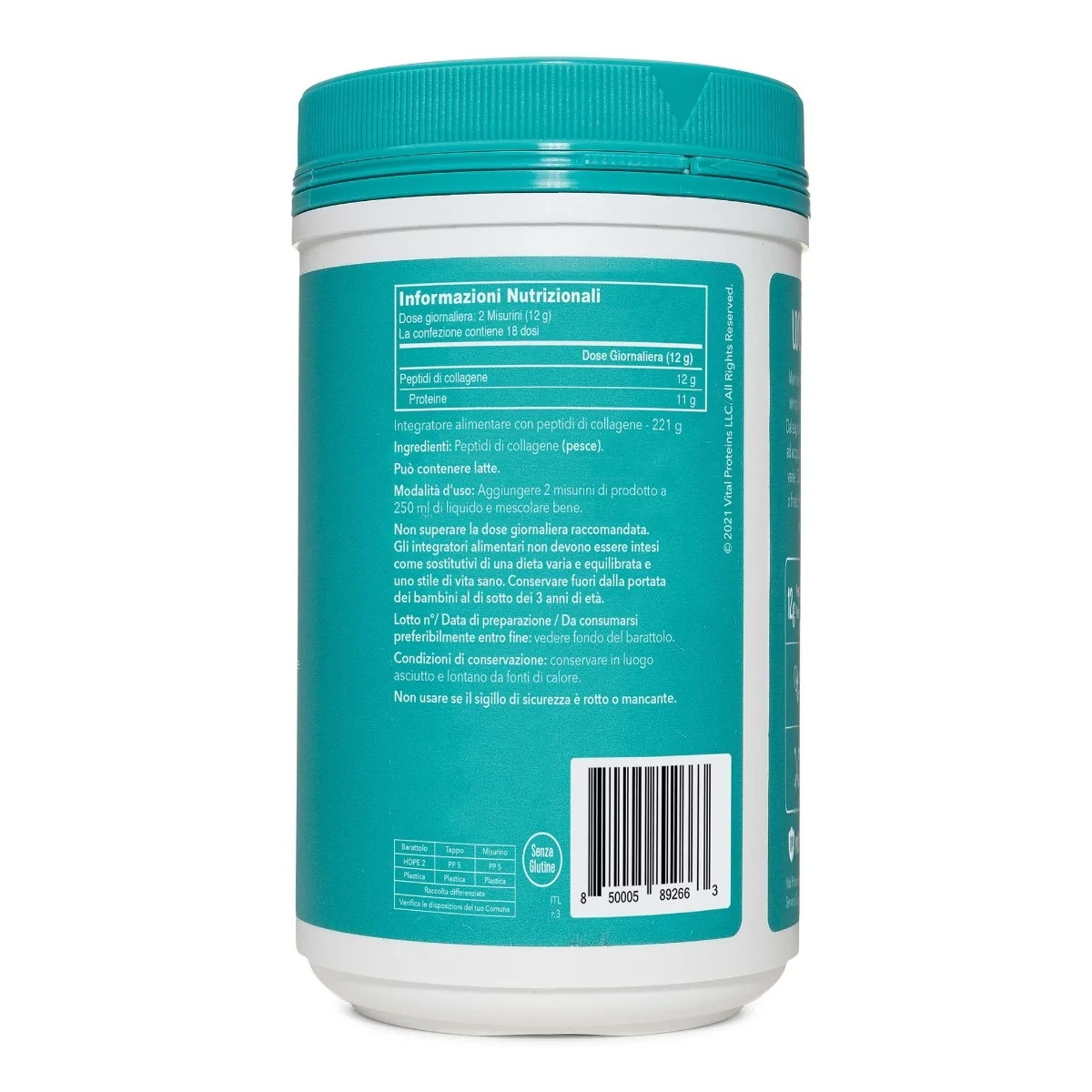 VITAL PROTEINS Vital Proteins Marine Collagen 221 g Voedingssupplement voor de huid