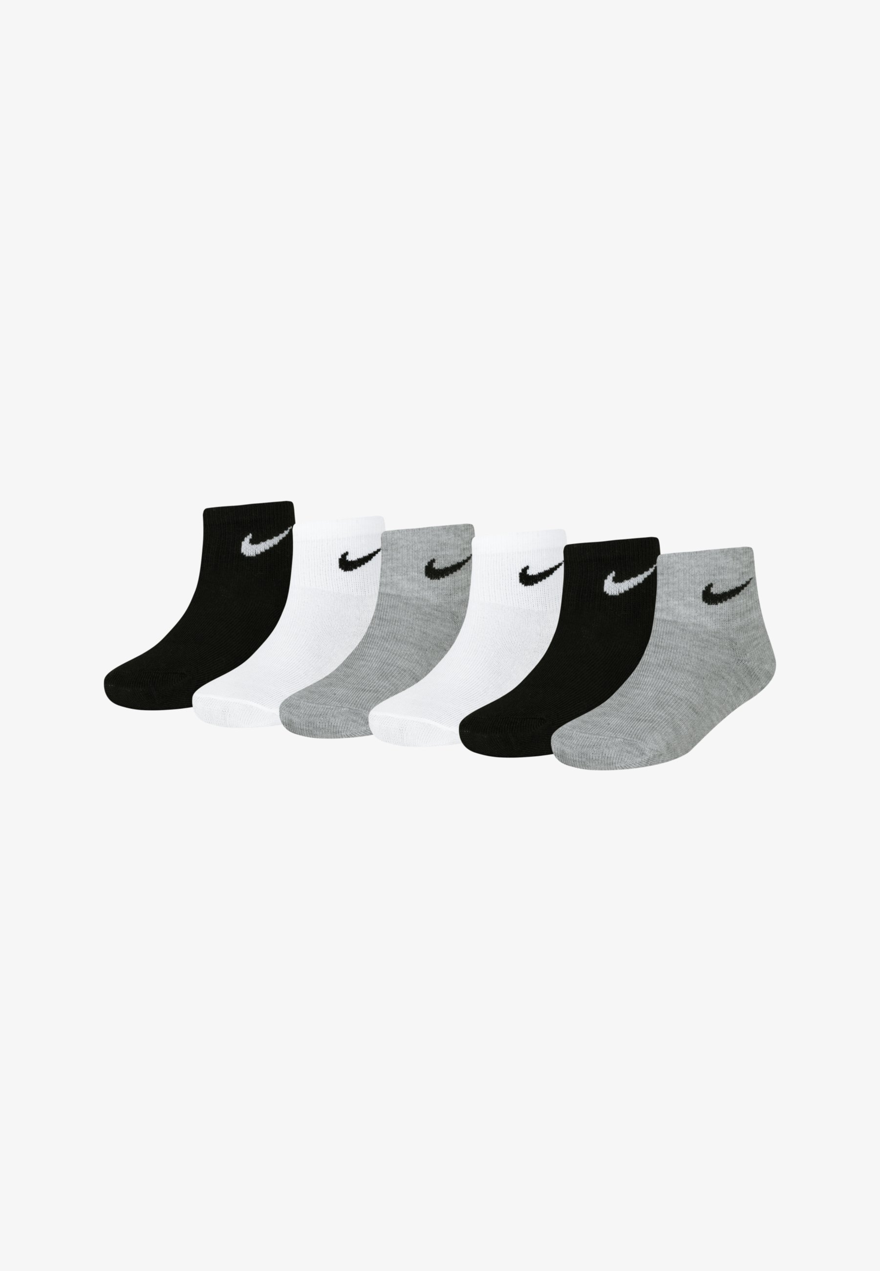 Nike Sportswear BASIC QUARTER 6 PACK - Ponožky - white/dark gray heather