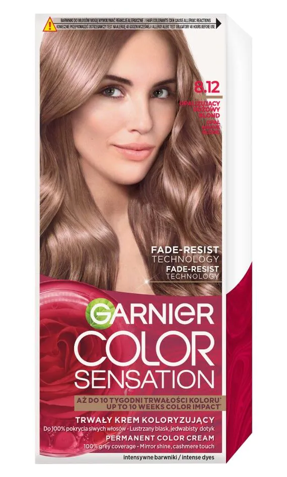 Garnier Color Sensation Krem koloryzujący 8.12 Opalizujący Różowy Blond