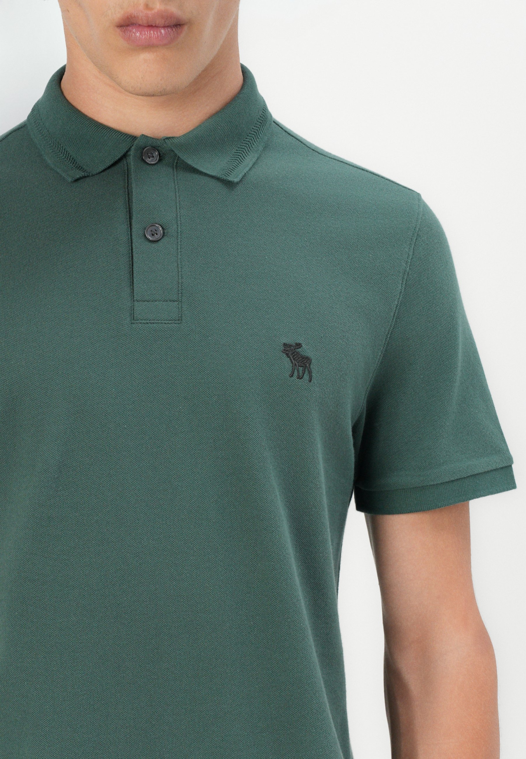 Abercrombie & Fitch TEXTURED ICON - Camisa polo - verde