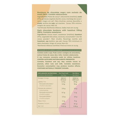 Zesty H1 Suklaakarkit 70 % kaakaota Hasselpähkinäkermasuklaakarkit 150 g 150 g