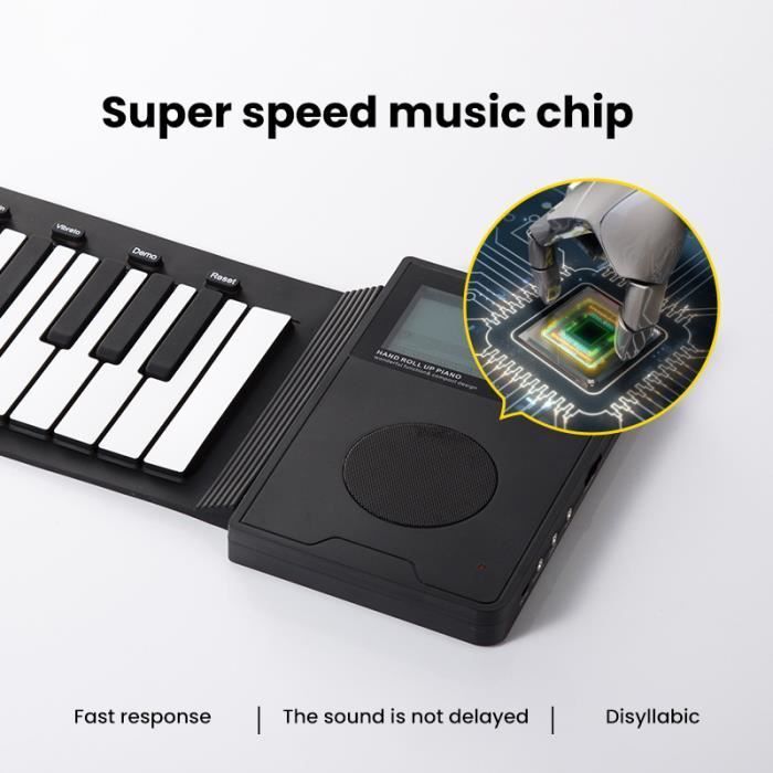 Teclado plegable PIMPIMSKY, piano electrónico portátil, 88 teclas, juguete de piano, teclado electrónico para principiantes para niños