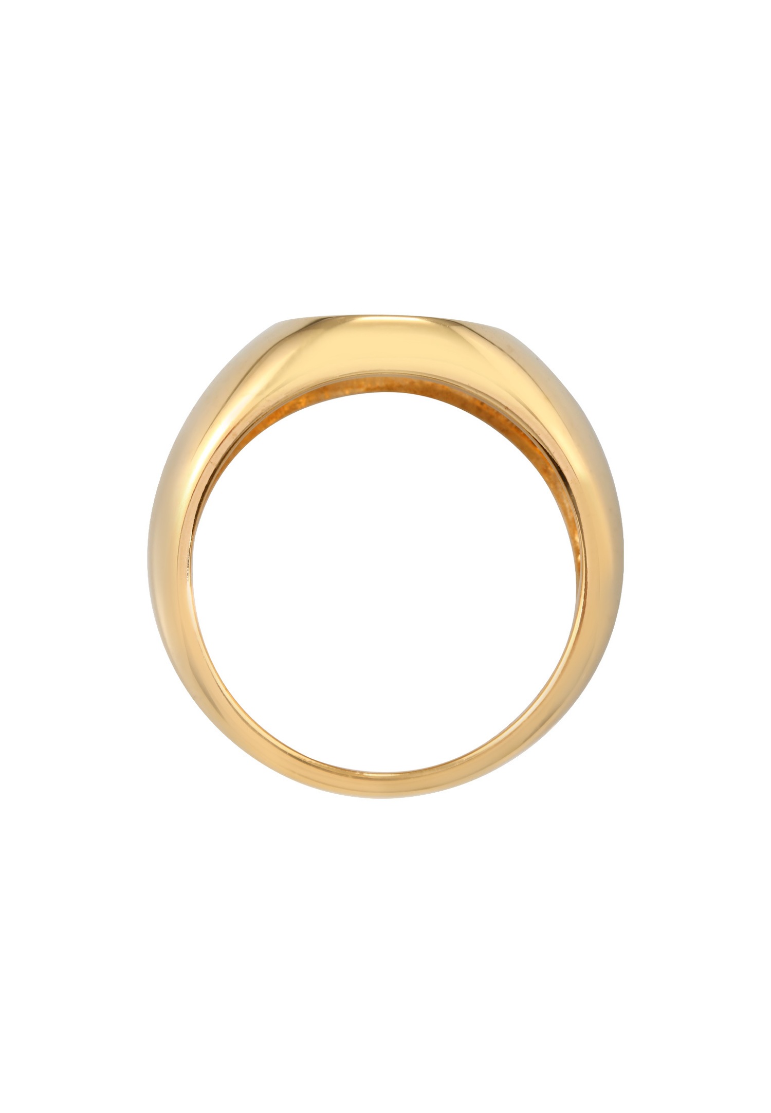 Elli PREMIUM Bague Signet Femme Symbole du Pouvoir du Serpent Chunky en Argent Sterling 925 Plaqué Or