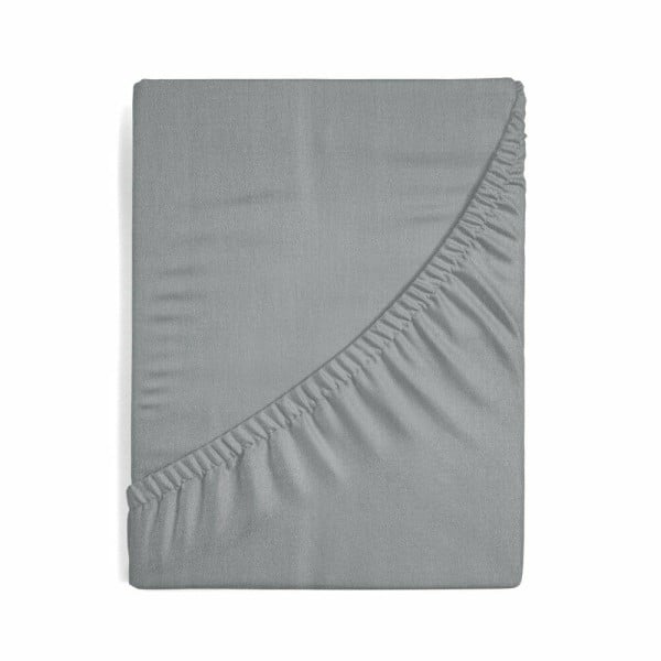 Prześcieradło Jersey Bawełna Stalowe 90x200cm 25cm