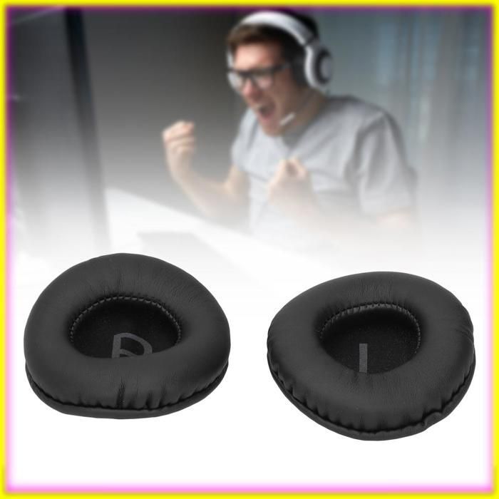 Almohadillas universales Keenso de 75 mm para auriculares - Almohada flexible de repuesto para AR y LR Characters, fácil de acoplar al sonido del proyector.