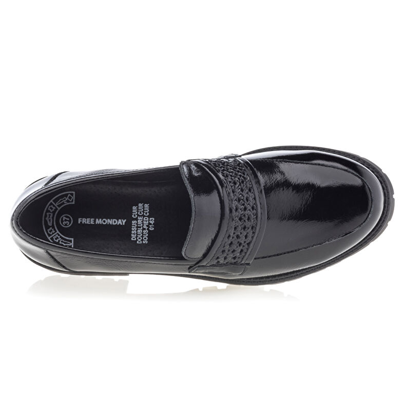 Svarta loafers/båtskor för kvinnor