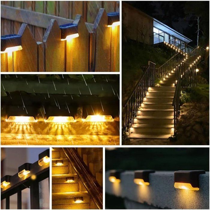 Luces solares para exteriores - Iluminación impermeable para jardines y patios - Aptas para caminos, vallas, escaleras y balcones