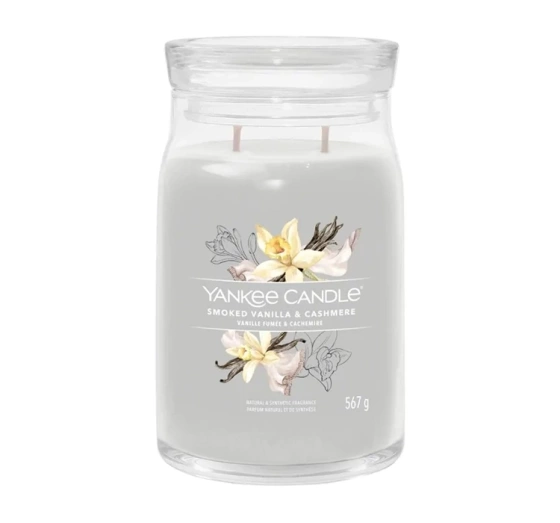 Yankee Candle Signature duża świeca zapachowa Smoked Vanilla & Cashmere 567 g