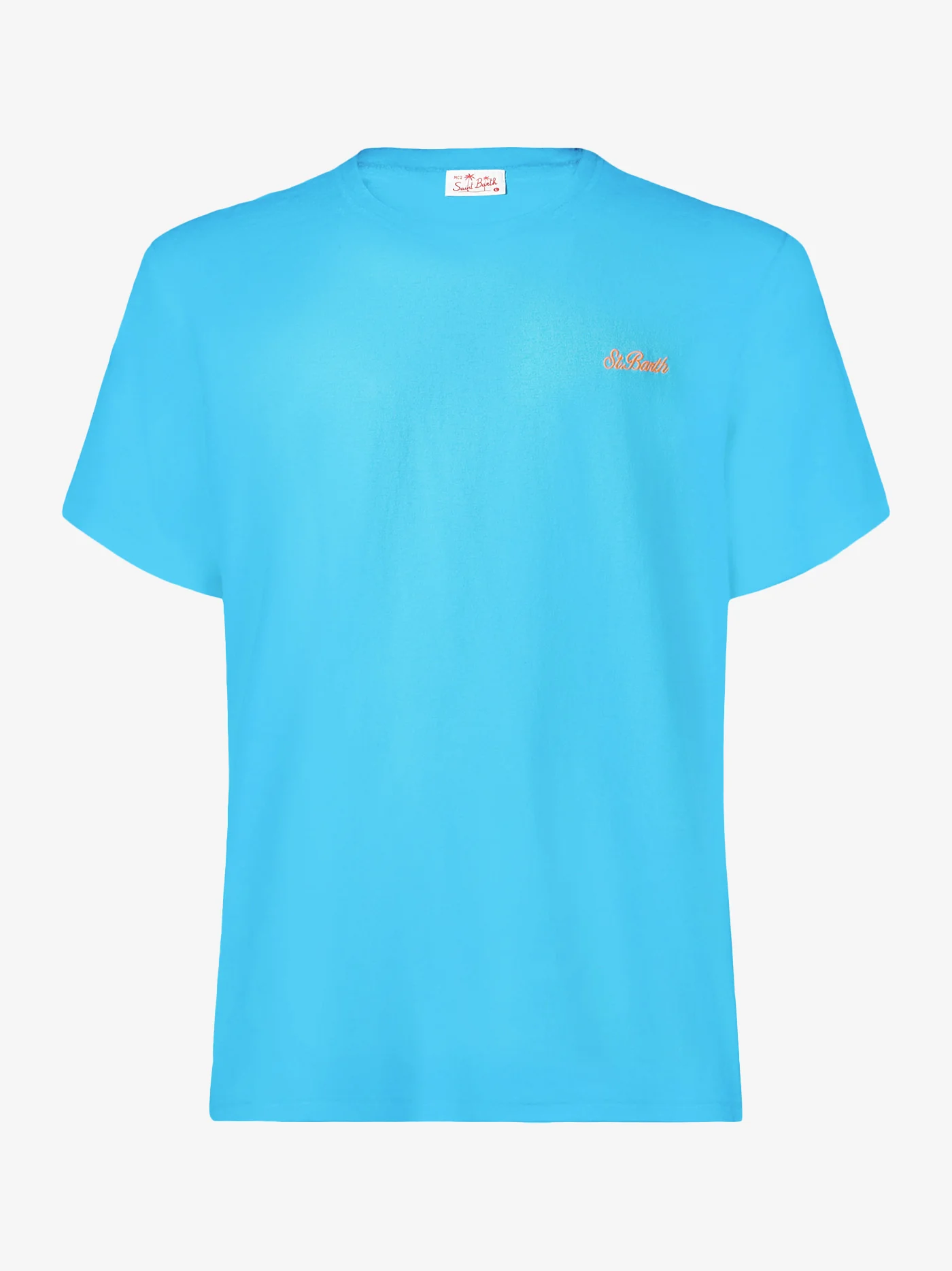 Blauw katoenen heren T-shirt