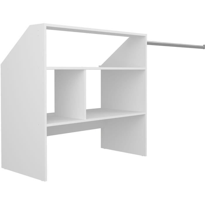 ARTIC attic wardrobe kit - white - 1 wardrobe - W197 x D50 x H94 cm - Made in France