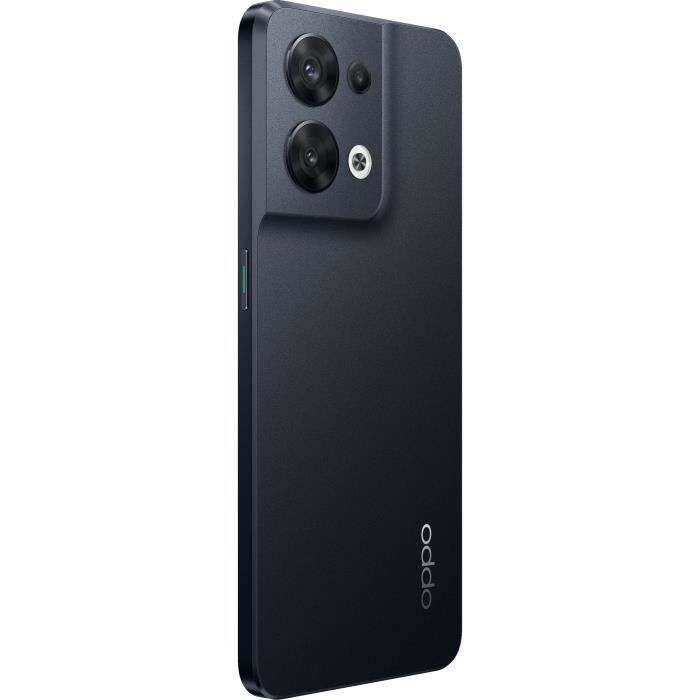 Smartphone - OPPO - Reno8 - 256 GB - 5G - Negro brillante - Cámara trasera dual