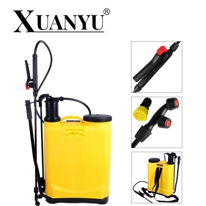 Pulvérisateur à pression - XUANYU - 16L - Traitement et protection des plantes - Noir/Jaune
