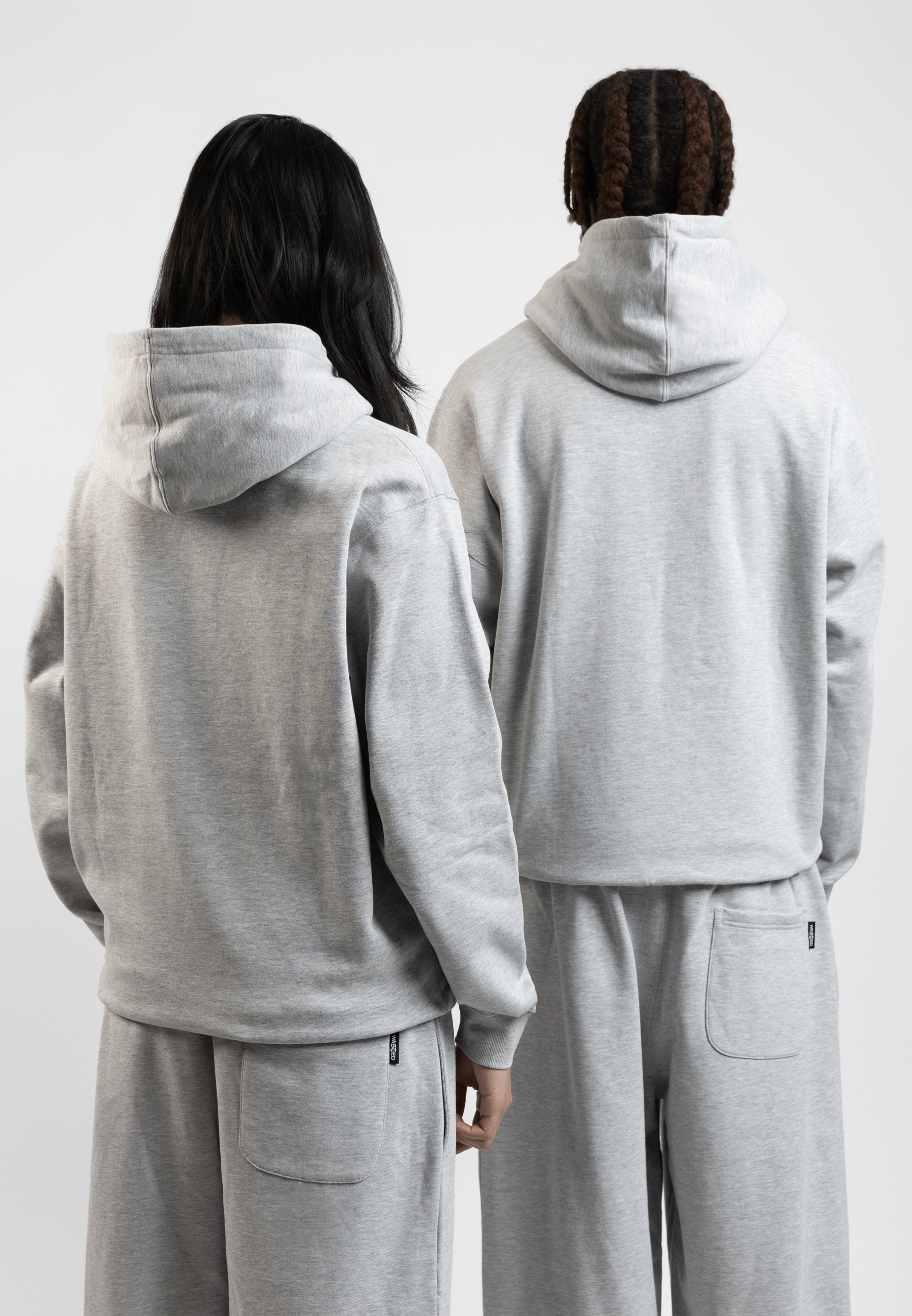 Wasted Paris UNISEX TORMENT HOODIE MET ZITS - Sweatshirt met rits - grijs