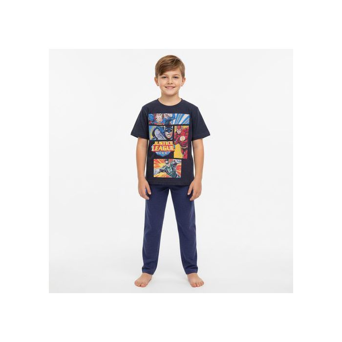 Justice League Pyjama garçon avec pantalon long, Batman Superman Flash, set 2 pièces 116 cm
