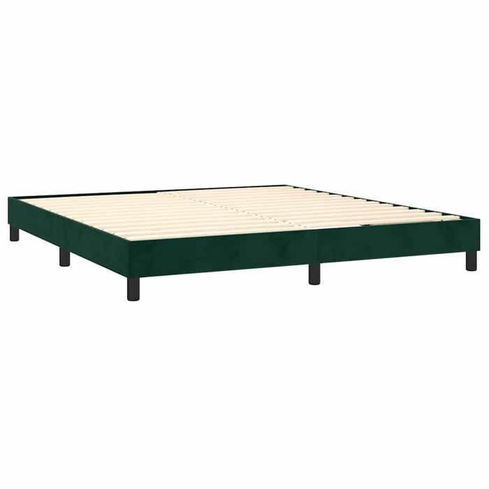 Bed met lattenbodem en matras - Donkergroen - 180x200cm - Fluweel - Maximale ontspanning