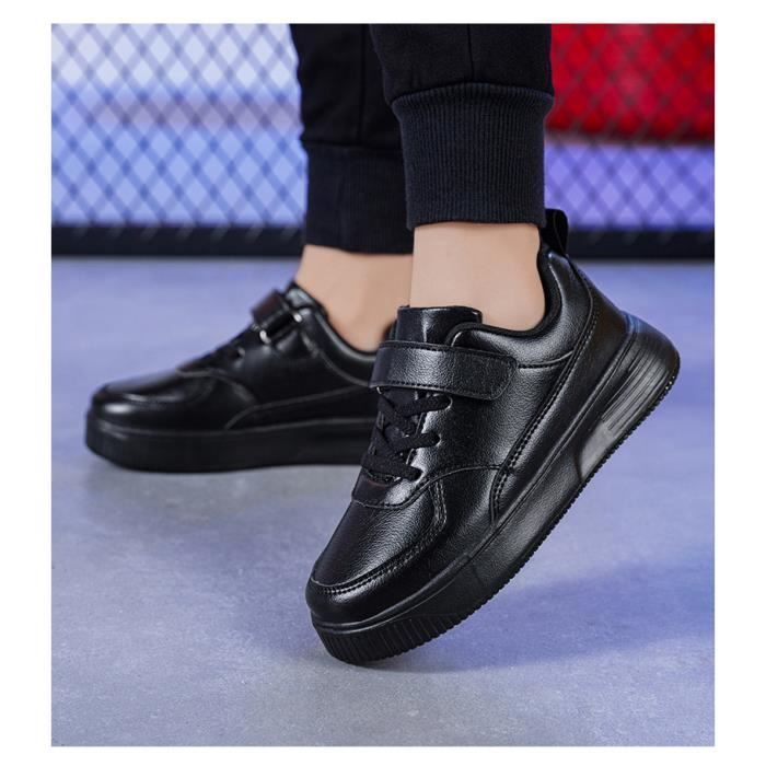 Baskets enfant INSFITY - Classique Sneakers Scratch Semelle épaisse Antidérapant - Noir