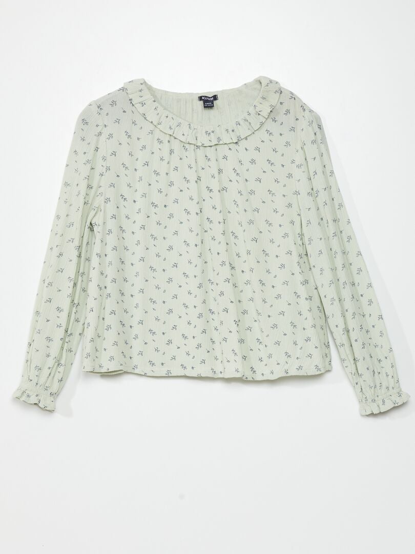Bedrukte blouse - So Easy - GROEN