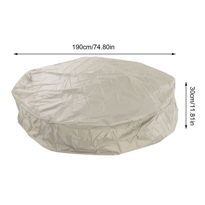 Mothinessto couverture de spa Mothinessto Couverture ronde de spa Housse de protection anti-poussière pour jardin accessoire