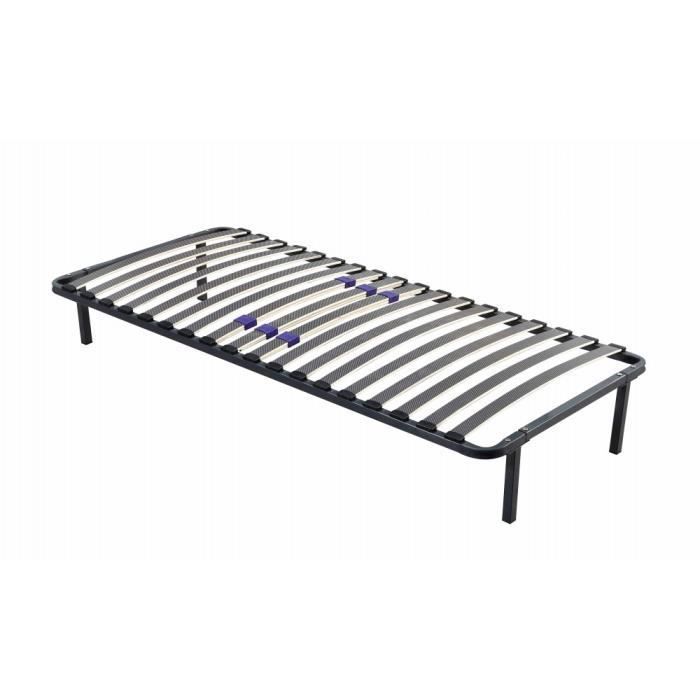 Essential Bettgestell 90 x 190 cm | Langlebig und komfortabel | Lattenrost aus Pappelholz | Schneller und einfacher Aufbau