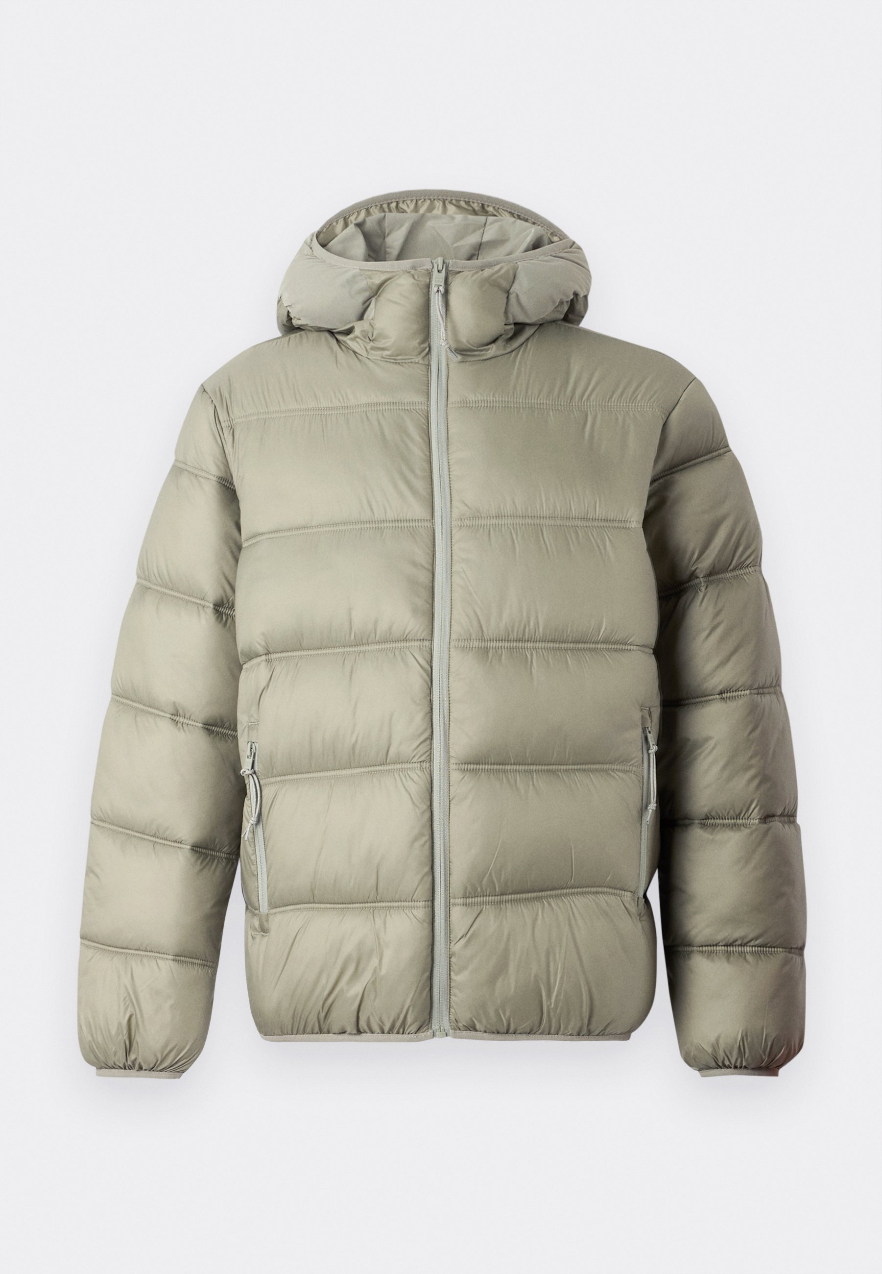 Geacă de iarnă Tommy Jeans HOODED LOGO PUFFER - Geacă de iarnă - utility sage
