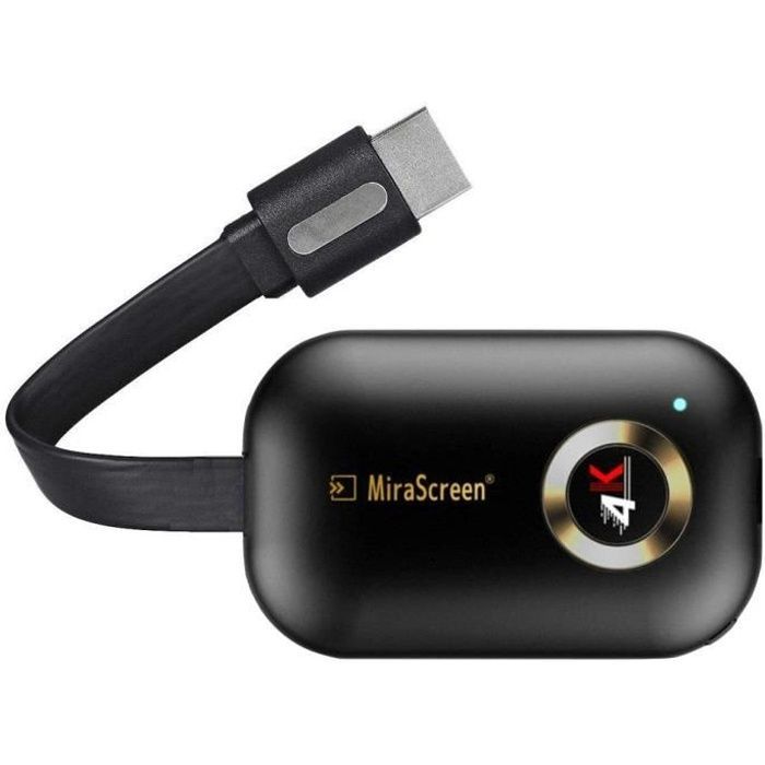 Adaptador receptor de pantalla HDMI WiFi 4K 5G, convertidor MiraScreen Streaming TV Stick compatible con Airplay/Miracast/DLNA