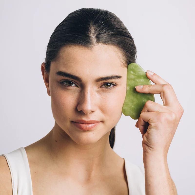 Zoë Ayla Luxuosa Ferramenta de Terapia Gua Sha em Jade Acessórios para Massagem Gua Sha