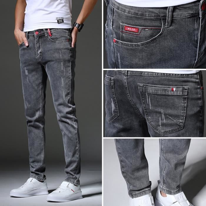 FUNMOON Skinny jeans voor heren - Stretch - Donkergrijs