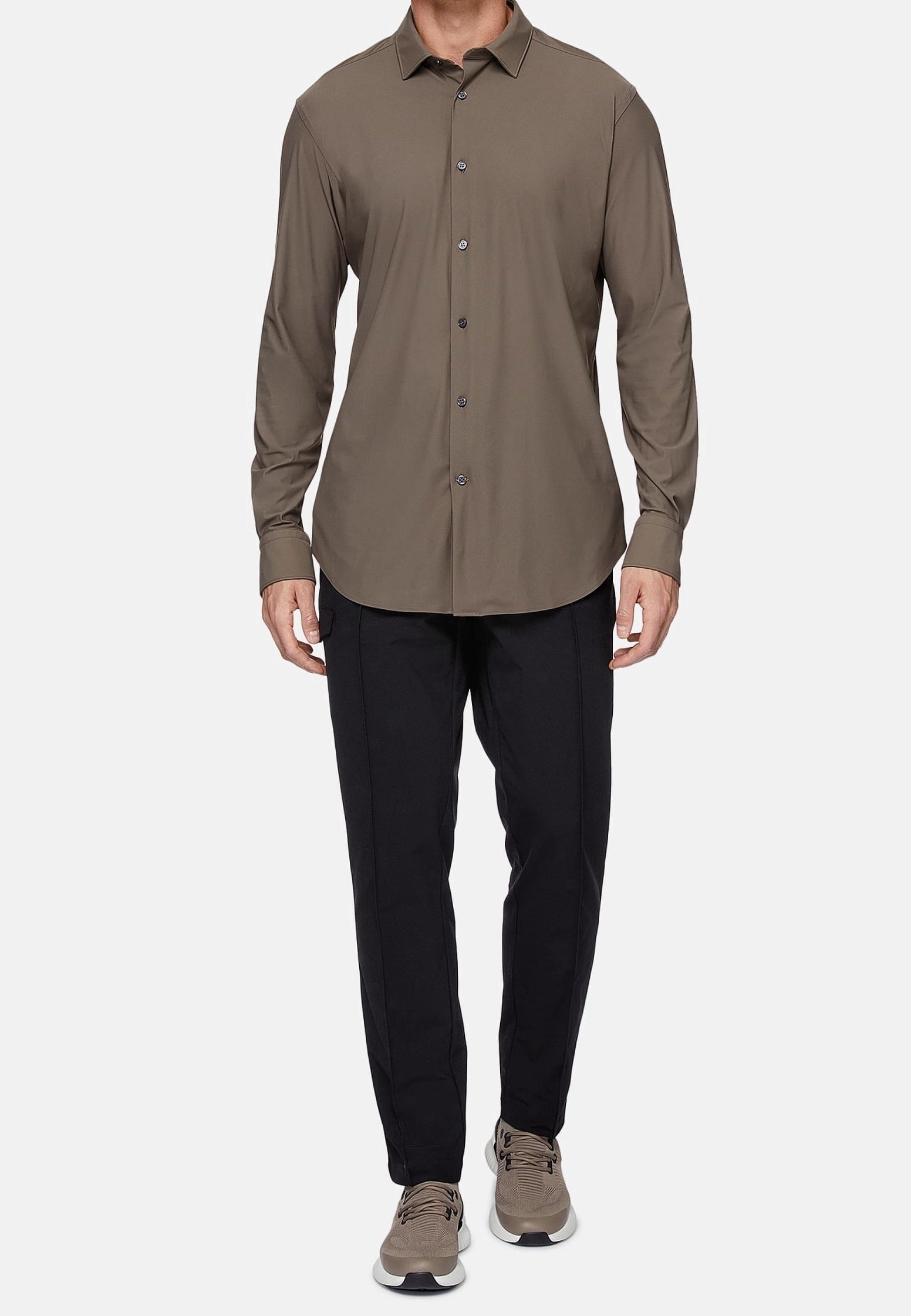 Boggi Milano overhemd - taupe