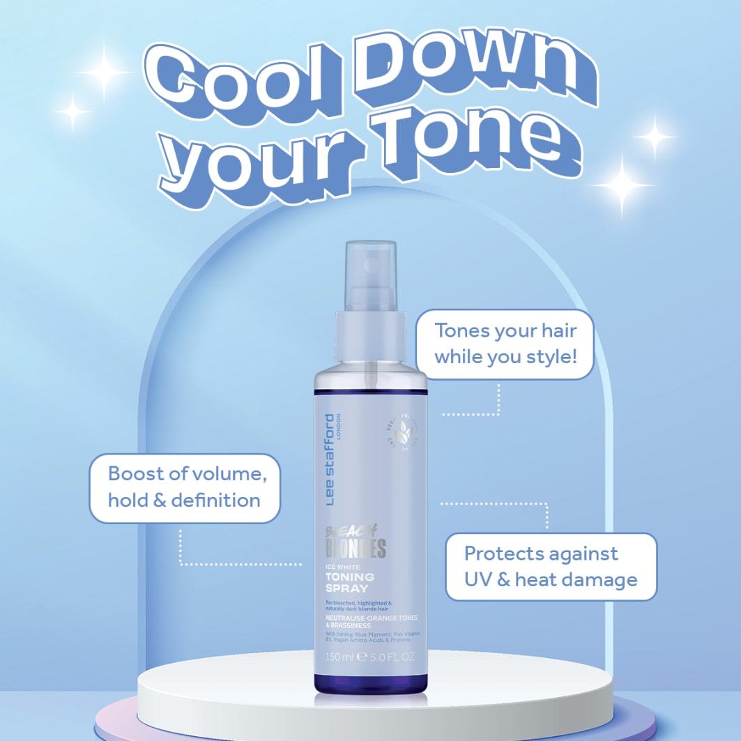 Lee Stafford vlasový stylingový sprej Blondiersspray Ice White tónovací - 150 ml