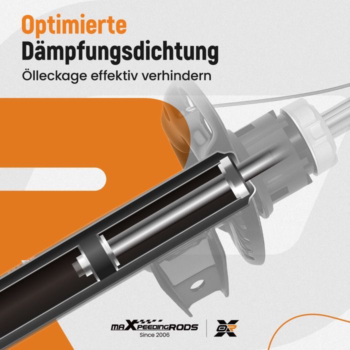 Kit di 2 ammortizzatori + supporti + protezioni anteriori per VW Golf 6 Audi A3 8P