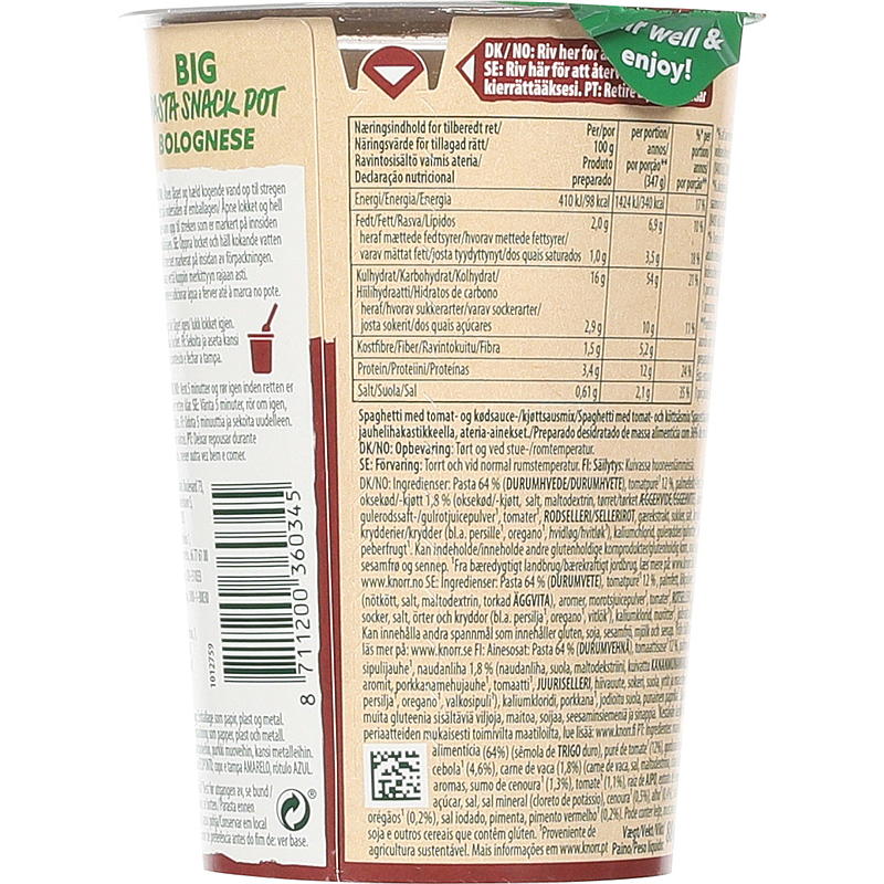 Knorr Bolognese-välipalarasia 88 g Knorr