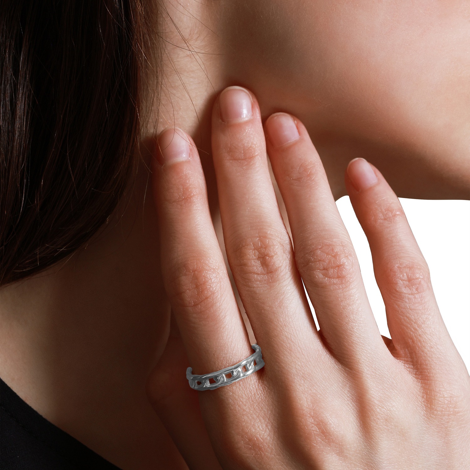 Heideman Bague Cotta couleur argentée polie