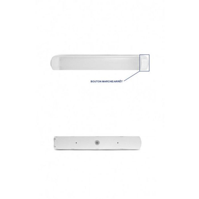 Réglette LED Salle de Bain Interrupteur ON/OFF 8W 1100lm 120° Étanche IP44 IK08 438.5mm - CCT (3000K-6000K) EL-100171