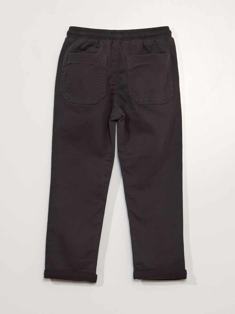 Calça chino estilo jogger - PRETA
