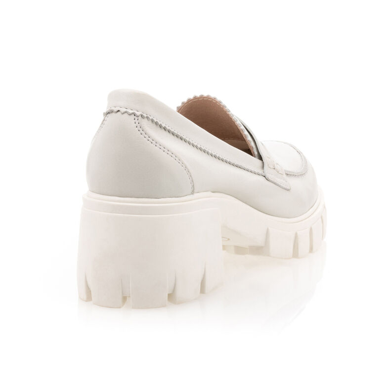 Weiße Damen-Loafer/Bootsschuhe